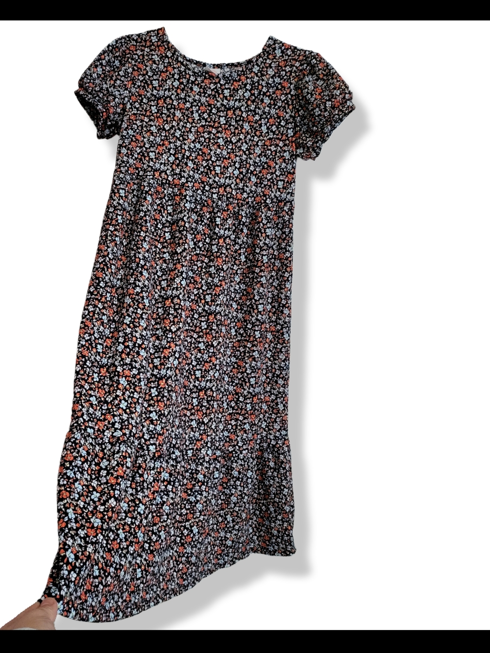 🌿Wonder Nation Boho Floral Peasant Midi Dress 7/8 - Picture 7 of 11